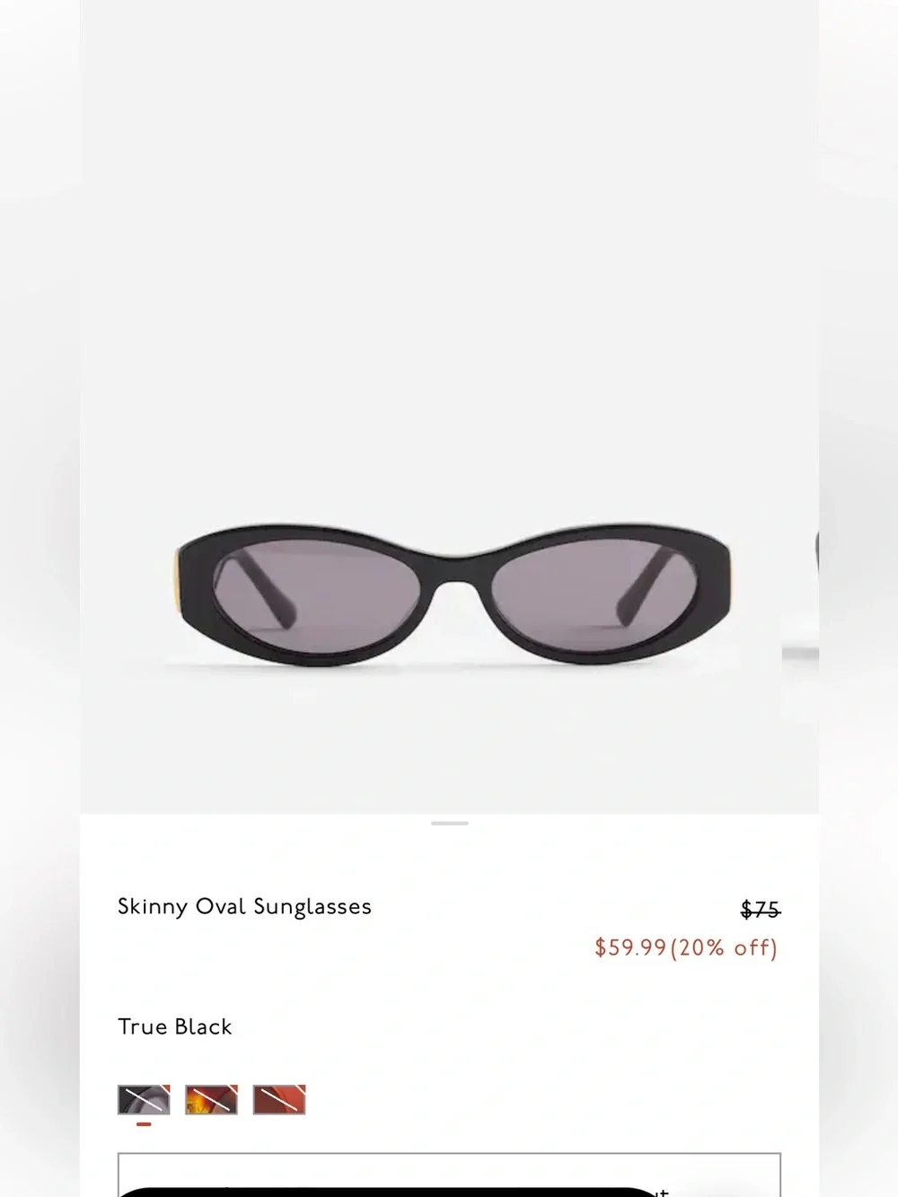 Madewell Skinny Oval Sunglasses - Black and Gold